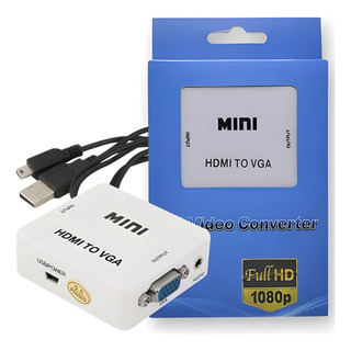 Convertidor Conversor Adaptador De Hdmi A Vga + Audio Convertidor Conversor Adaptador De Hdmi A Vga + Audio