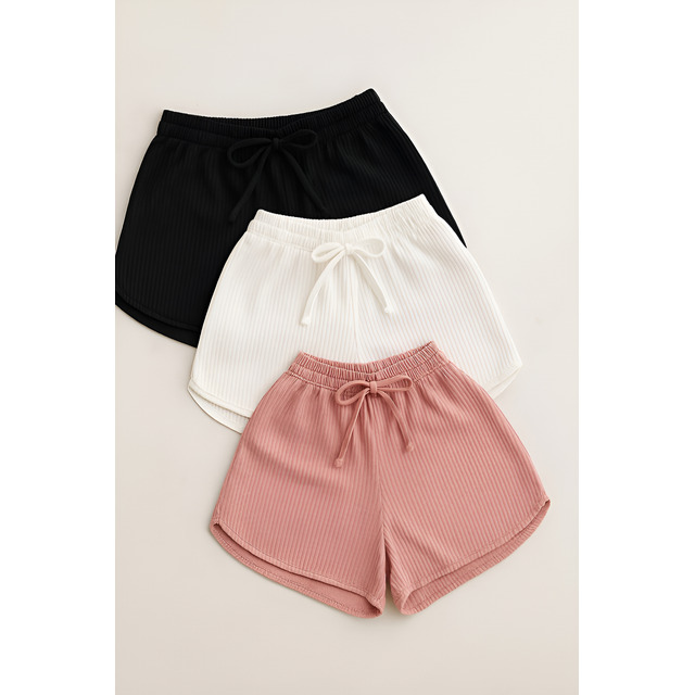 Kit 3 Short Feminino Academia Atacado Soltinho