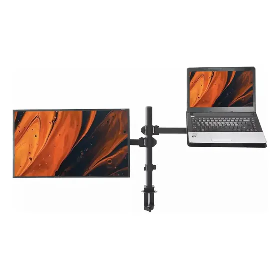 Vidita Soporte Monitor Y Notebook Brazo Articulado Escritorio Gamer Color Negro