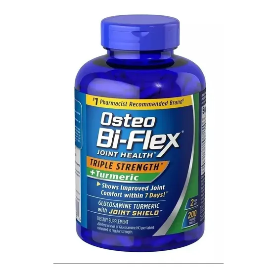 Osteo Bi Flex Glucosamina Hci + Turmeric Cúrcuma 220 Tablets Sabor Sin Sabor