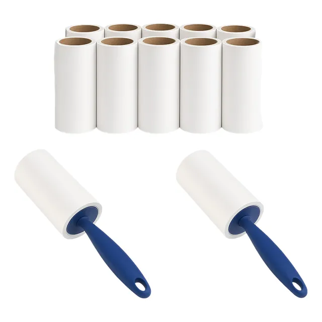 Rodillo Adhesivo Quita Pelos Pelusa Pack X10 + 2 Rodillos
