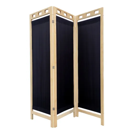 Biombo Mampara Plegable De Madera 3 Hojas 165x180 Colores 