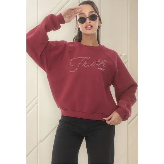 Buzo Frisado Bordado Truth Mujer