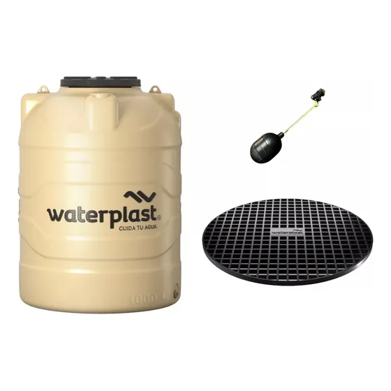 Tanque Dual Plus Tricapa Waterplast 1000 Lt+ Base + Flotante