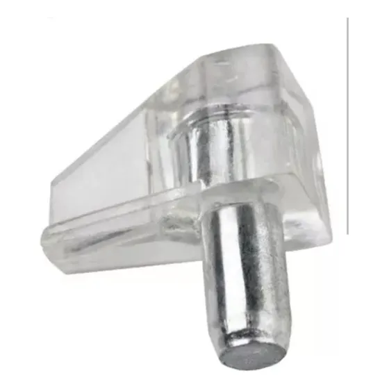 Soporte Entrepaño Plástico Transparente (50pzas) Madenor