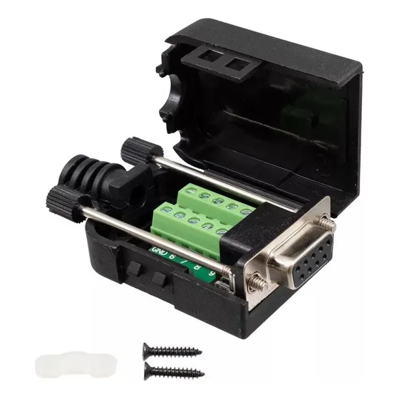Wx Adaptador Fêmea De Terminal Serial Db9 Rs232 Com Bloco