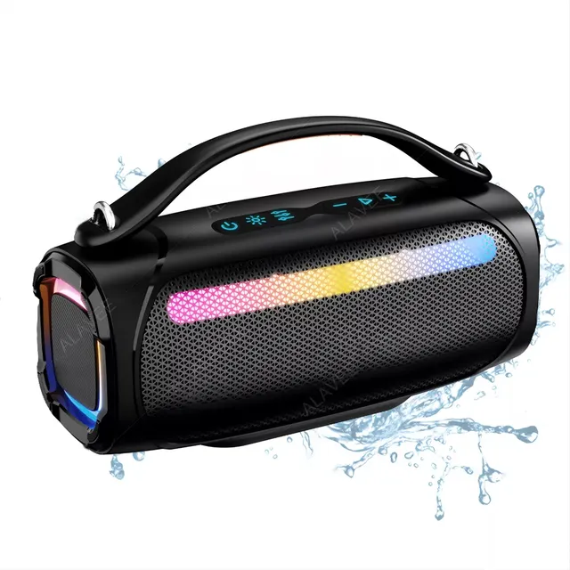 Kuiiyer E330 Altavoz Bluetooth Portátil 60w Recargable Con Subwoofer Mejorado Ipx6 Resistente Al Agua Luces Led De Colores 15 Horas De Tiempo De Reproducción Para Fiestas Con Asa