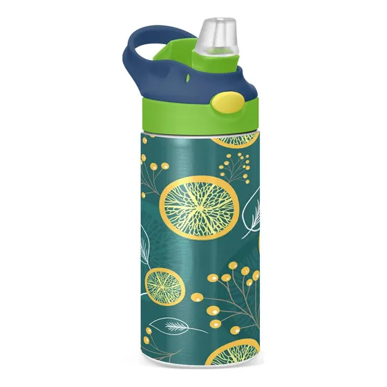 Botella Agua Acero Inoxidable Aislamiento Hoja Limon Para S