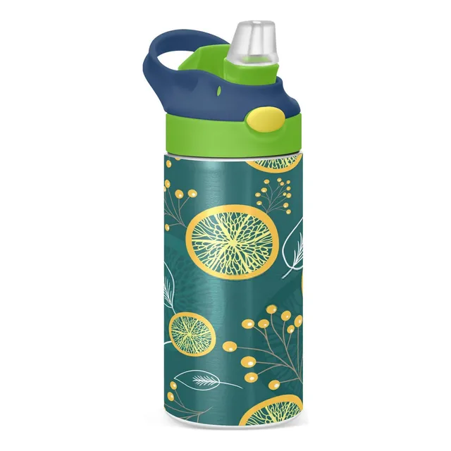 Botella Agua Acero Inoxidable Aislamiento Hoja Limon Para S