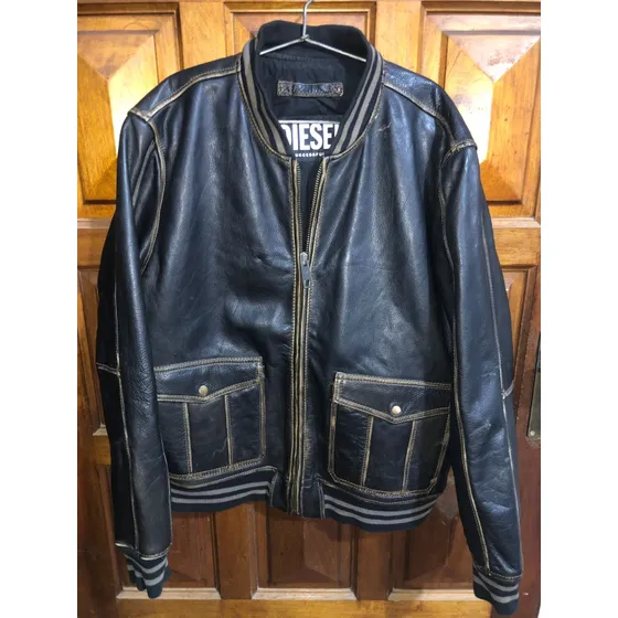 Campera Bombers De Cuero Diesel