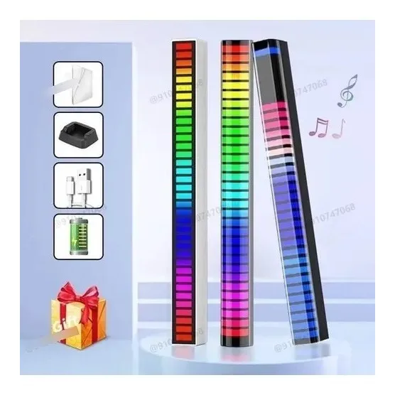 Barra Led Rgb Activada Musica Carros Tunning Dj Gamer Usb...