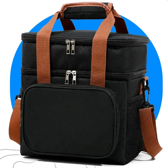 Bolsa Térmica Para Marmita Lancheira Isotérmica Com Alça Transversal Removível Preto Ecomixshop