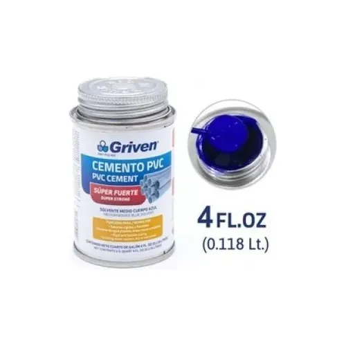 Pega Soldadura Cemento Pvc 1/32 Gl 118 Ml Griven Agua Fría 