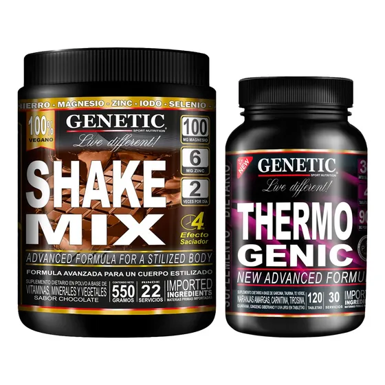 Reductor Peso Energía Shake Mix Quemador Thermogenic Genetic