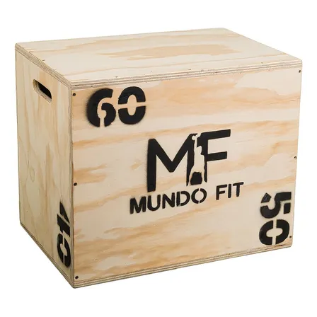 Cajón Pliométrico Mundofit 60x50 Ejercicios Crossfit Gym