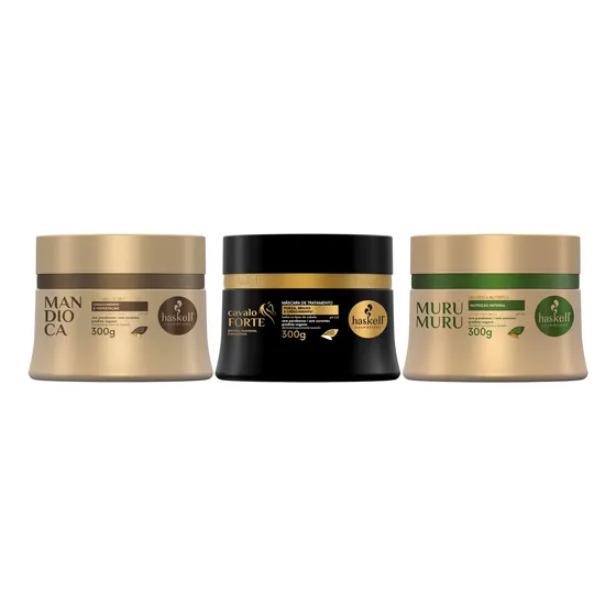 Kit Haskell Cronograma Capilar 300g Cavalo Murumuru Mandioca