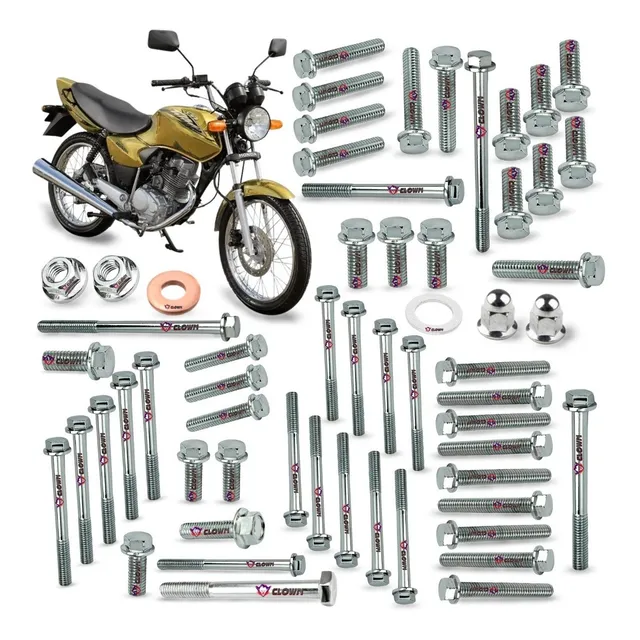 Clown Kit Parafuso Motor Cromado O Top Cg 125 Fan 04-08 A10c