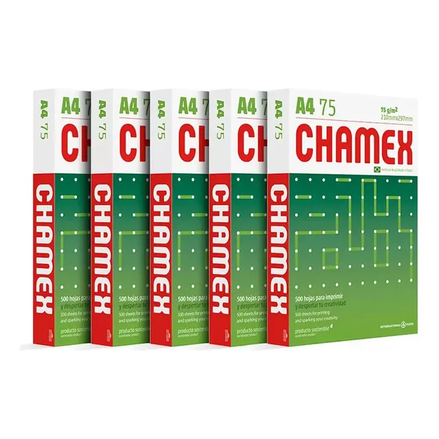 Papel Obra A4 Chamex 500 Hojas 75g - Ideal Oficina Blanco