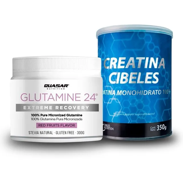 Pack Muscular | Creatina Cibeles + Regenerador Glutamine24® Sabor Frutos Rojos