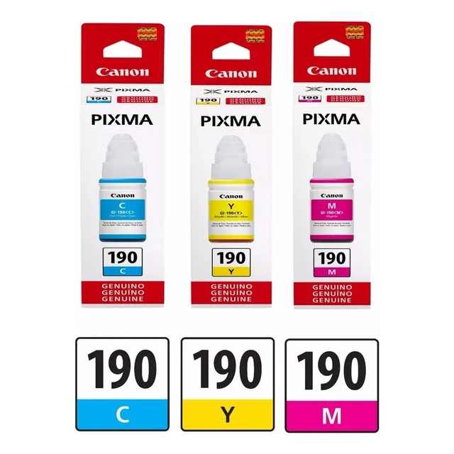 Pack 3 Tintas Original Canon Gi-190 C/m/y  G2110 G3110 G4110