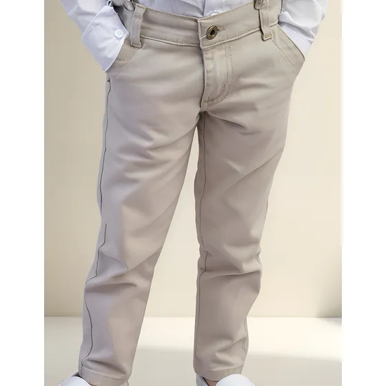 Calça Nude Infantil Com Bolso Faca Menino Pronta Entrega