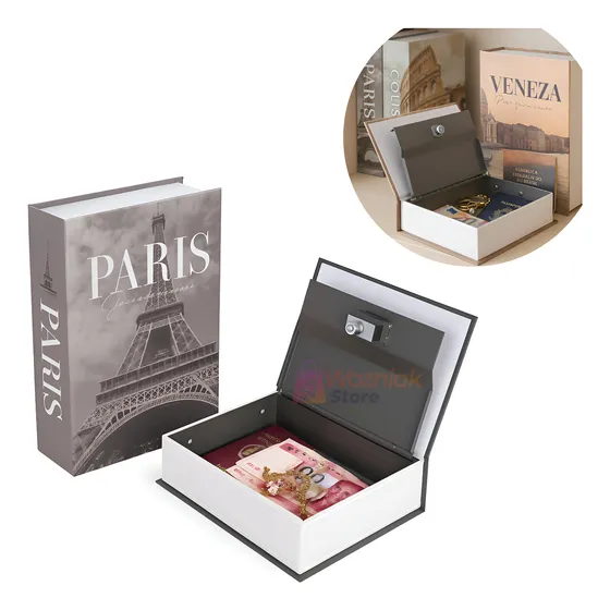 Cofre Camuflado Formato Livro Porta Joias Com Chave Sortido