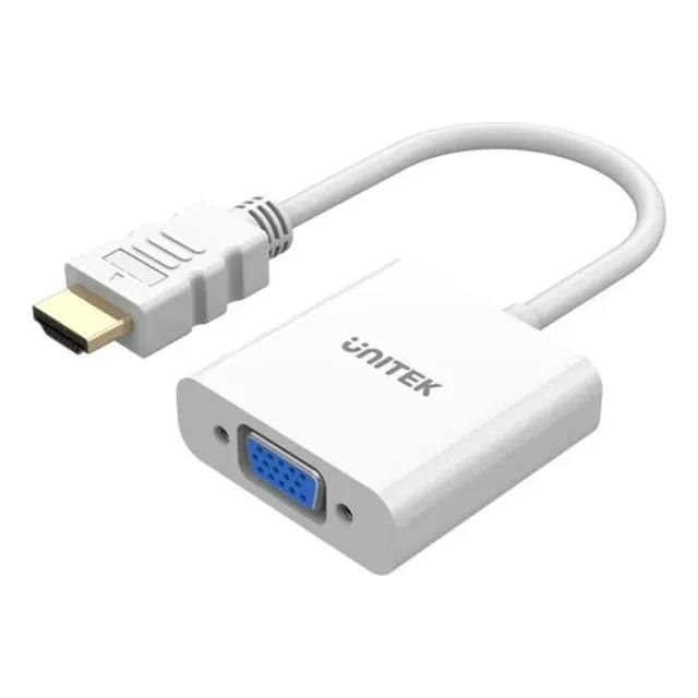 Adaptador Unitek Hdmi A Vga - Soporta 1080p Full Hd