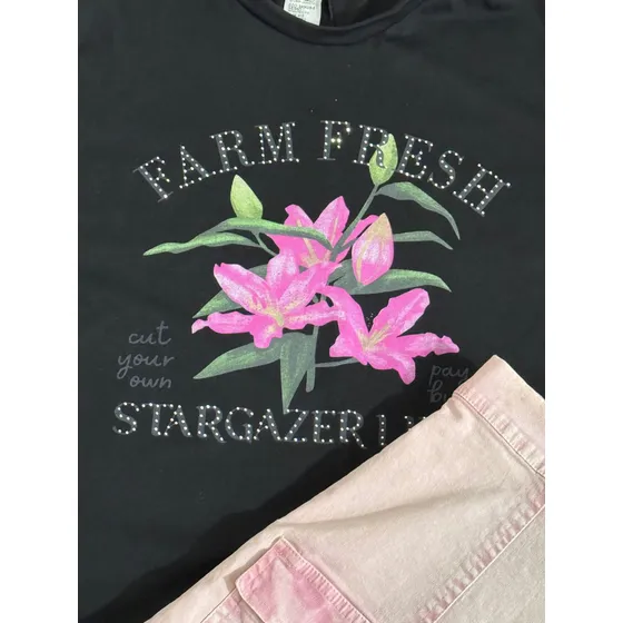 Remera Farm - Algodón Estampado Premium Dama T-especial