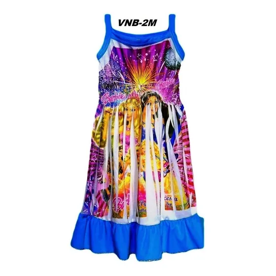 Ropa Infantil Niñas Vestidos Largos Manga Tirita Estampados