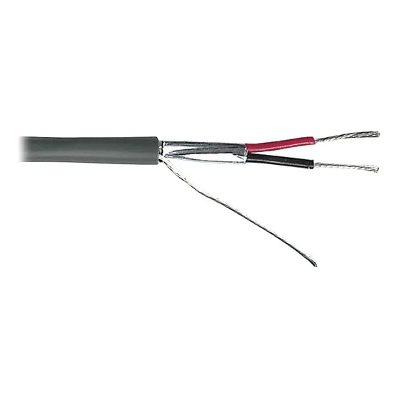 Cable 2 X 18 Awg Blindado 305 Metros Riser Ul Color Gris