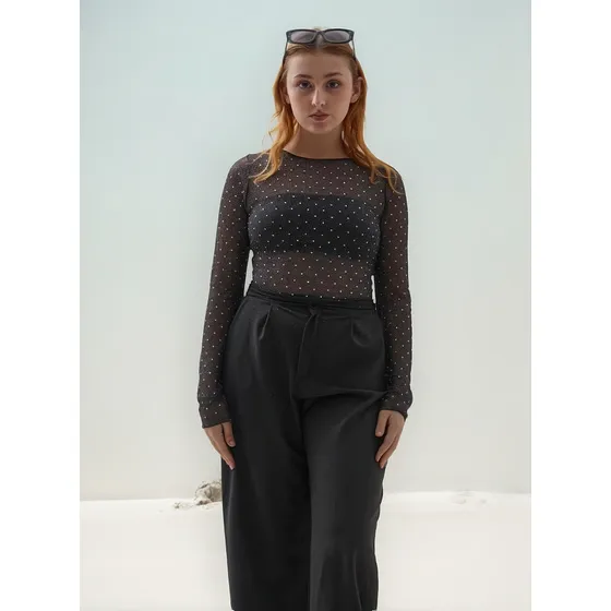 Top Brillo De Tul Xilia Mujer Naif