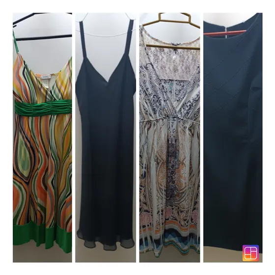 Lote De Vestidos Importados Usados Talla L