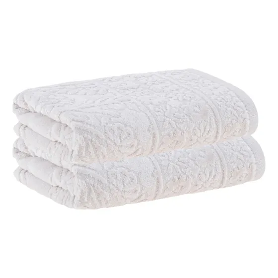 Toalha De Mão Buddemeyer Bordada 100% Algodão Kit Lavabo 2un Cor Deli Pérola Cores