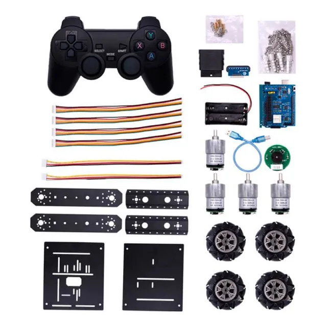 Kit Carro Robot Con Llantas Omnidireccional+joystick Arduino