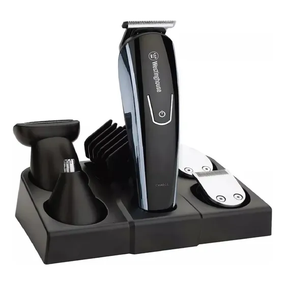 Maquina Cortadora De Barba Accesorios 6 Funciones Carga Usb Color Negro