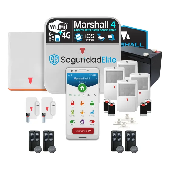 Alarma Marshall 4g Wifi Inalámbrica Con Control Remoto