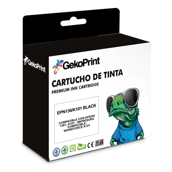 Cartucho Para Impresoras Geko Epn 136/k101 Black