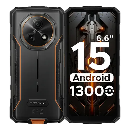 Doogee Fire 5 Celulares Android 15 13000mah Batería 12gb Ram+64gb Rom 6.6hd+ 90hz 13mp Cámara Nfc/triple Ranura/4g Smartphone/teléfono Resistente/otg/gps Naranja