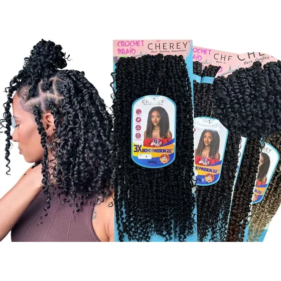 Cherey Cabelo Twist 60cm Crochet Braids Boho Passion 300g