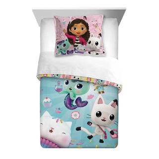 Edredón Reversible La Casa De Muñecas De Gabby Set 2 Piezas Edredón Reversible La Casa De Muñecas De Gabby Set 2 Piezas