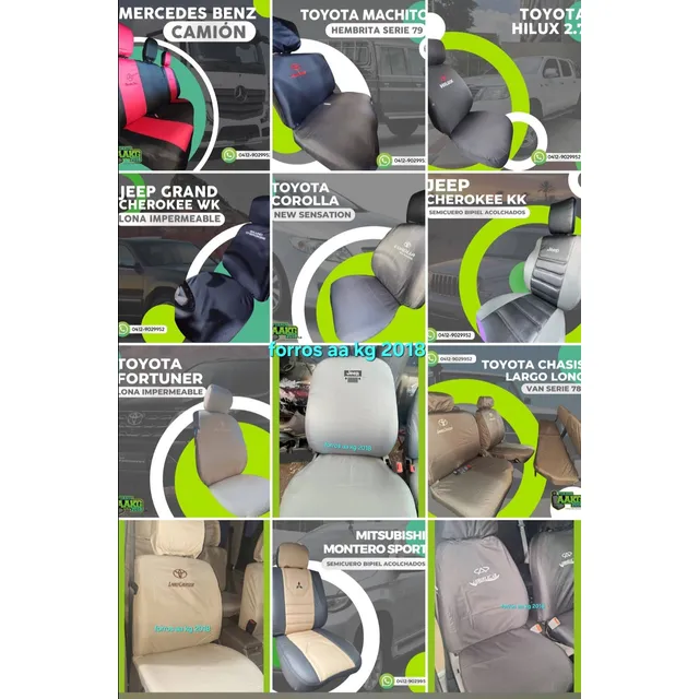 Forros De Asientos Impermeables Camión Mercedes Benz Hilux