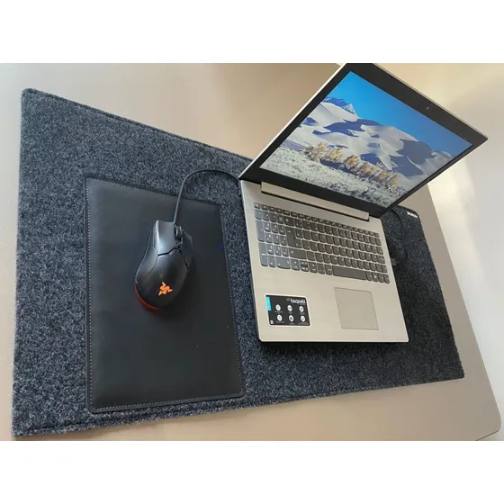 Mouse Pad Noguepad Max De Couro Sintético 40cm X 90cm X 0.2c