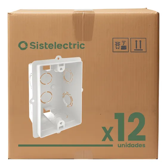 Caja De Embutir Rectangular Pvc Genrod 10x5 X12u