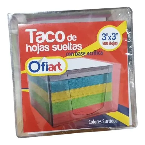 Taco De Notas 400h Con Estuche Colores Pasteles Marca Printa