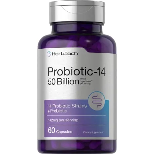 Suplemento Horbaach Probiotic-14 50 Mil Millones 60 Cápsulas