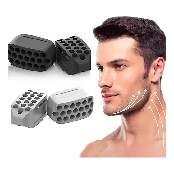 Ejercitador Mandíbular, Define Ángulo Mandíbular 4 Unidades Color Negro.o.gris