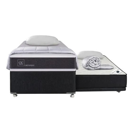 Cama Nido 1.5 Plazas Cic Ortopedic + Almohada + Plumón   