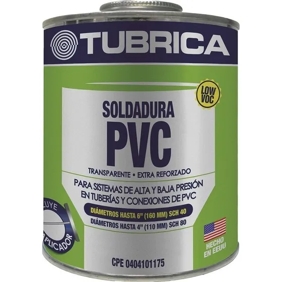 Pega Soldadura Líquida Pvc Agua Fría 1/16 Ga Tubrica Presión