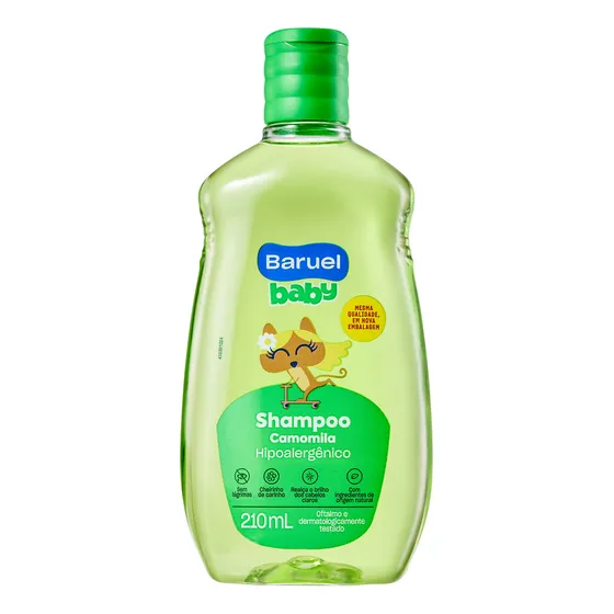 Shampoo Infantil Baruel Baby Camomila 210ml