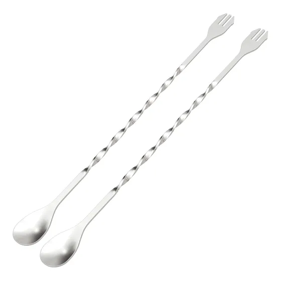 Cuchara Bar Agitador Coctel Para Bebida 9  Largo 2 Pieza 304